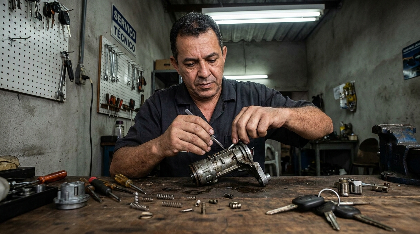 Troca de Segredo da Porta do Carro no SIM, Feira de Santana‑BA